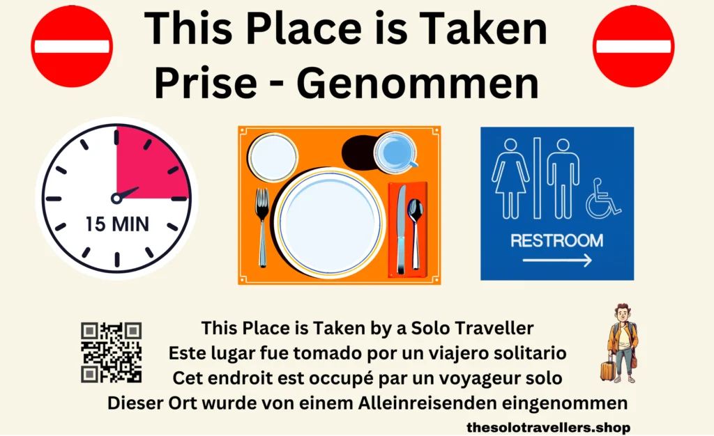 One corner of the Solo Travellers Hand Towel. Place setting